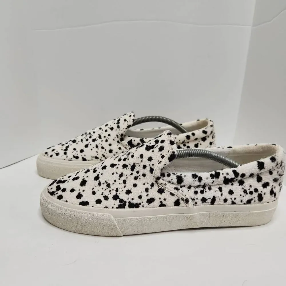 Sidewalk Slip-On Sneakers in Spatter-Painted Calf Hair Size 6